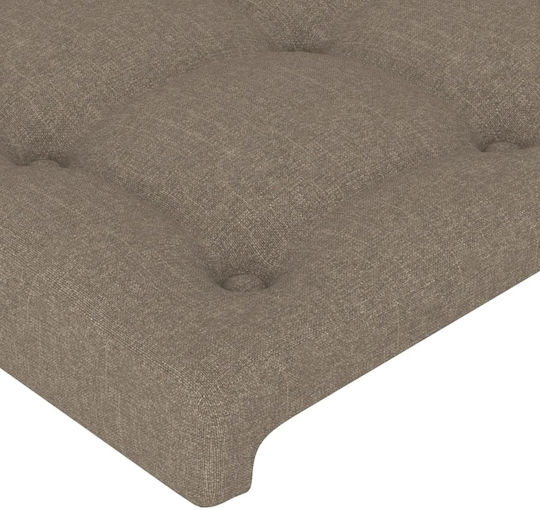 vidaXL Fabric Bed Headboard Taupe 100x128cm