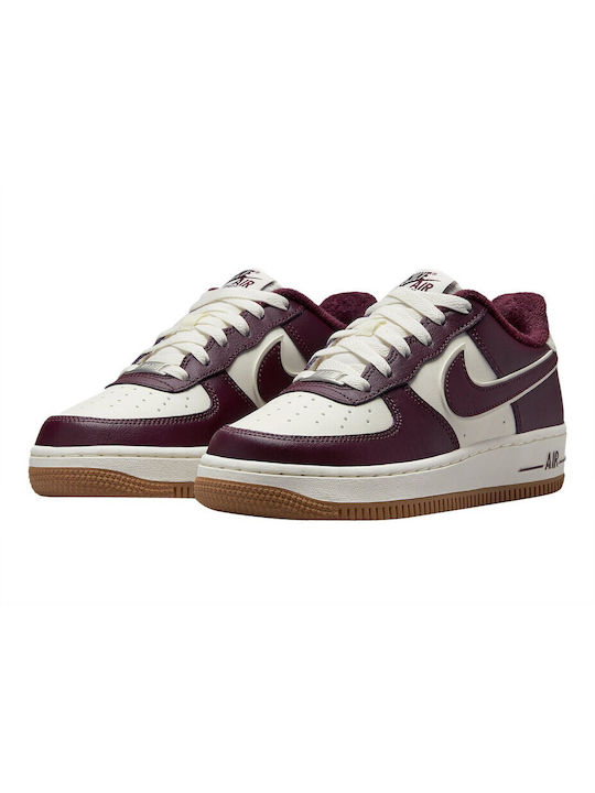 Nike Air Force 1 07 Lv8 Γυναικεία Sneakers Sail Gum Medium Brown Night Maroon Dq5972 100 1901