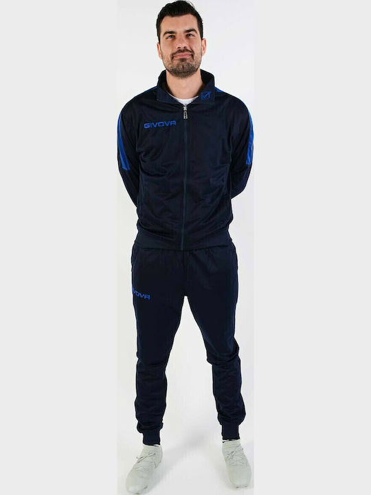 Tuta Revolution Tracksuit Glossy with Elastic Black / Royal