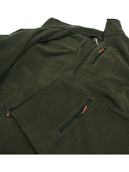 Herren Fleecejacke Khaki