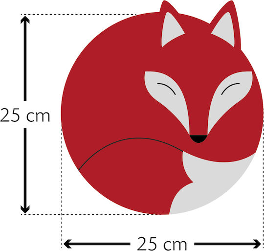 Leschi Luca The Fox Επίθεμα για τη Μέση 25x25cm
