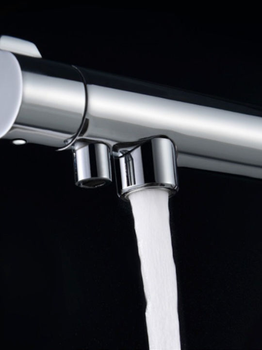 Excel Dolores Ψηλή Μπαταρία Κουζίνας Πάγκου Ασημί
