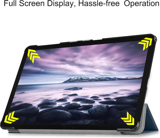 Sonique Smartcase Slim Flip Cover Δερματίνης Ανθεκτική Μπλε (Galaxy Tab A 10.5 2018)