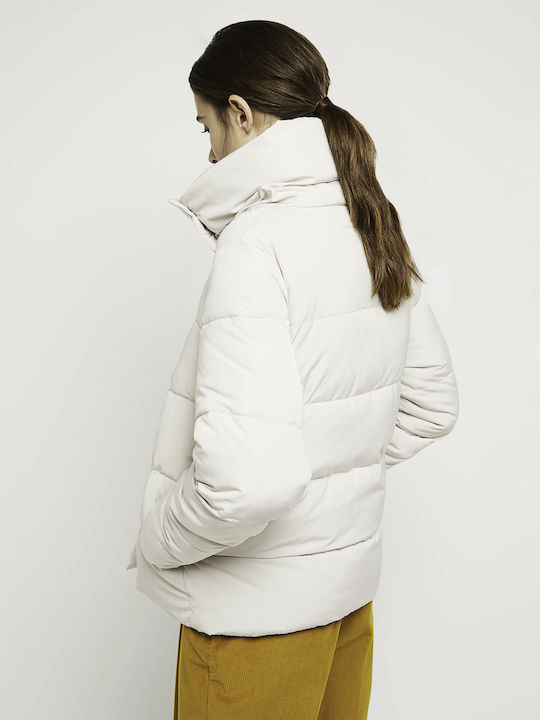 Pennyblack Women's Short Puffer Jacket for Winter White