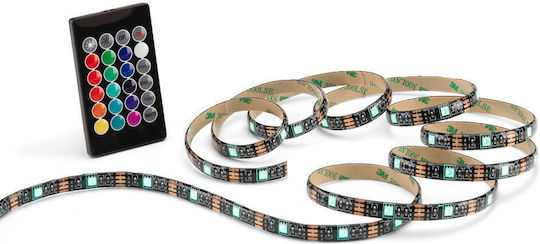 The Source Ταινία LED USB 5V RGB Φως 2m με Τροφοδοτικό & Τηλεχειριστήριο
