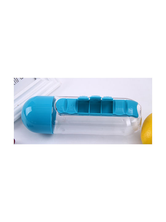 Factory Pill Box Πλαστικό Παγούρι 600ml Διάφανο
