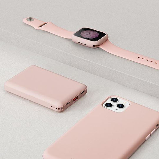 Uniq Fuele Mini Power Bank 8000mAh 18W με Θύρα USB-A και Θύρα USB-C Power Delivery Ροζ