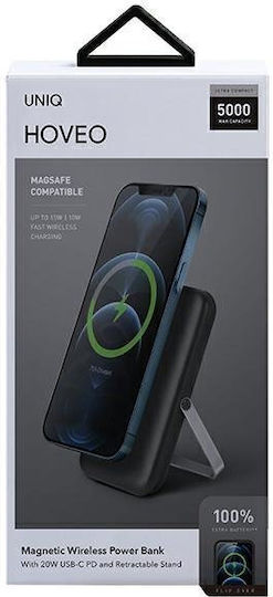 Uniq Hoveo Power Bank 5000mAh 20W Power Delivery Grey/Charcoal Gray