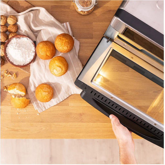 Cecotec Bake&Fry 3000 Touch Steel Ηλεκτρικό Φουρνάκι 30lt Χωρίς Εστίες με Αέρα