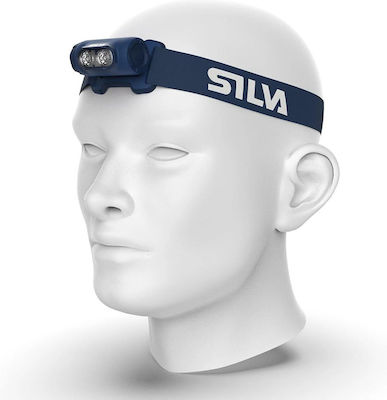 Silva Headlamp Waterproof IPX7 with Maximum Brightness 400lm Explore 4 Blue