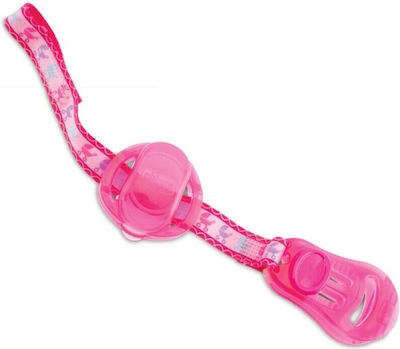 Chicco Ribbon Pacifier made of Fabric Pink 07263-10