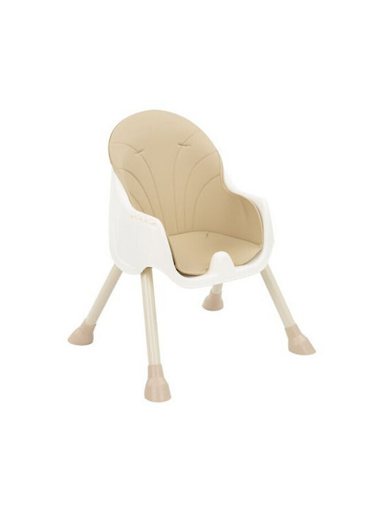 Kikka Boo Brie Baby Hochstuhl 2 in 1 mit Höhenverstellbar Beige