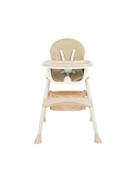Kikka Boo Brie Baby Hochstuhl 2 in 1 mit Höhenverstellbar Beige