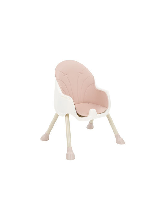 Kikka Boo Brie Baby Hochstuhl 2 in 1 mit Höhenverstellbar Rosa