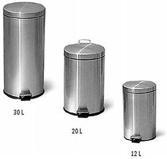 Delta Cleaning Waste Bin Silver 12L
