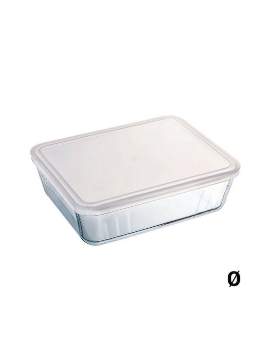 Pyrex C&F Δοχείο Φαγητού Γυάλινο Λευκό 4.2lt