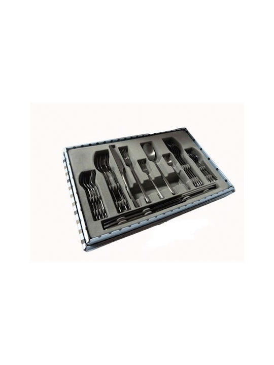 Dinox Cuba Cutlery Set Black Matte 60pcs