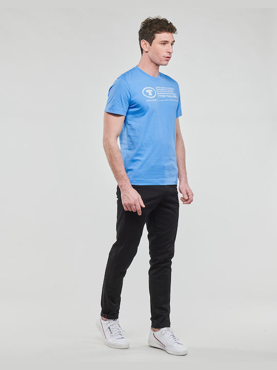 Tom Tailor T-shirt Bărbătesc cu Mânecă Scurtă Albastru
