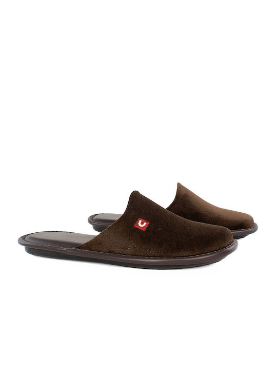 Castor Anatomic Men's Leather Slippers Brown