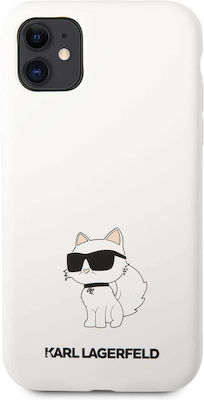 Karl Lagerfeld Liquid Choupette NFT Silicone Back Cover White (iPhone 11)