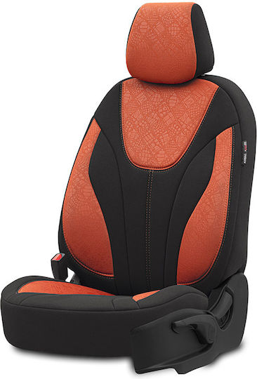 Otom Car Cover Set 11pcs Cotton Ruby Design Black / Red