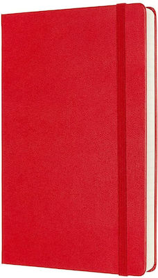 Moleskine Classic Notebook Expanded Hard Notebook Ruled with Elastic Red