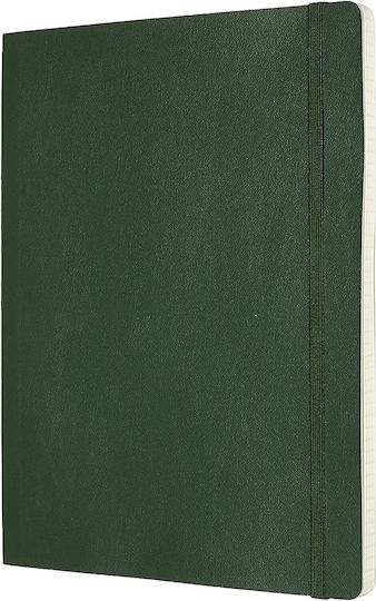 Moleskine Classic Collection Σημειωματάριο 192 Φύλλων Καρέ με Λάστιχο Πράσινο