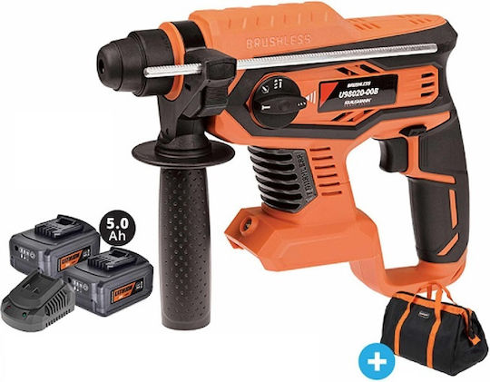 Krausmann Impact Demolition Hammer Battery 20V 2x5Ah with Chuck SDS Plus U98020-25SΒ