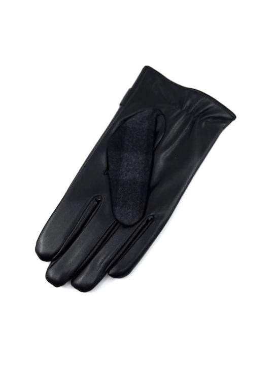 Legend Accessories Men's Leather Touch Gloves Black 1550