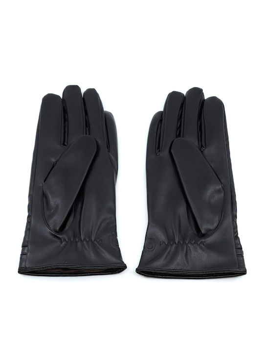 Legend Accessories Men's Leather Touch Gloves Black 1513
