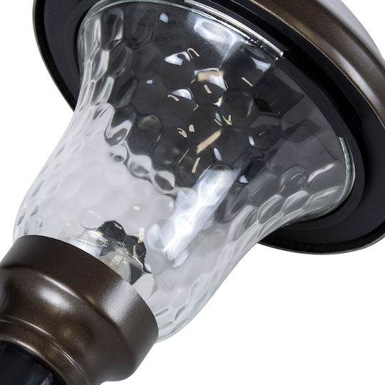 GloboStar Set of 4 Stake Solar Lights Lanterns 0.24W 100lm Cold White 6000K with Photocell IP65 12cmx12cmx23cmcm