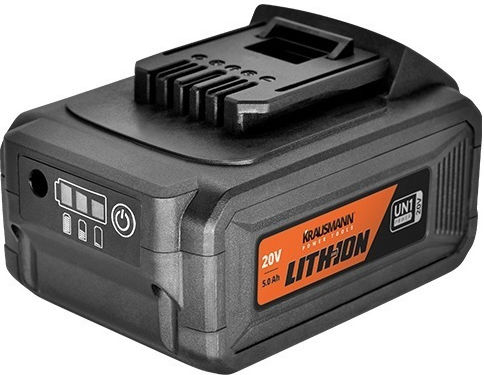 Krausmann US116-25SB Set Eckiges Rad & Bohrer & Schlagschraubendreher Brushless 20V mit 2 Batterien 5Ah und Hülle