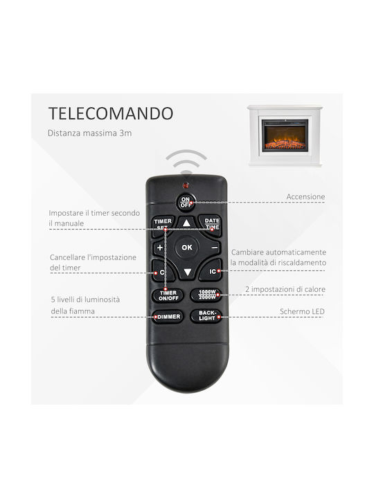 HomCom Semineu Electric 2000W 98x80cm HomCom Semineu Electric 2000W 98x80cm