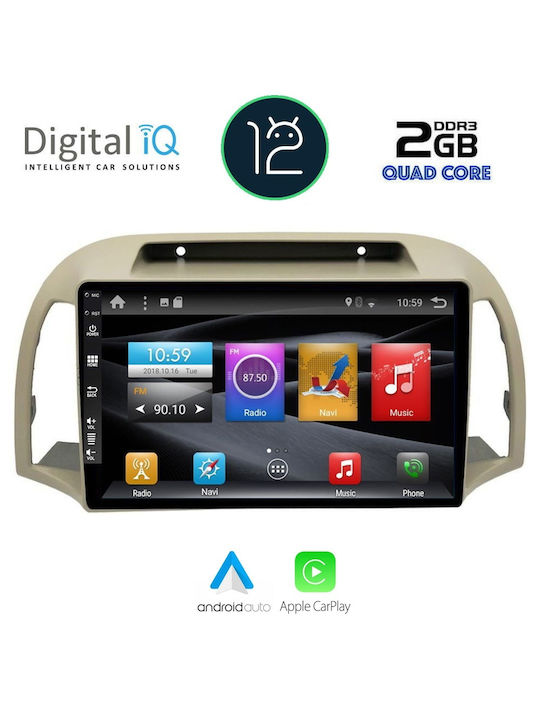 Digital IQ Ηχοσύστημα Αυτοκινήτου για Nissan Micra 2002-2010 (Bluetooth/USB/AUX/WiFi/GPS/Apple-Carplay/Android-Auto/CD) με Οθόνη Αφής 9"