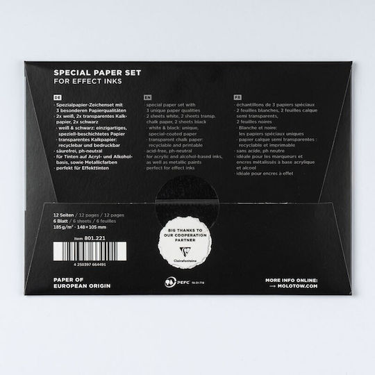 Molotow Skizzenblock Special Paper Set For Effect Inks A6 10x15cm