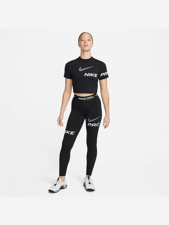 Nike Dri-Fit Training Γυναικείο Μακρύ Κολάν Μαύρο