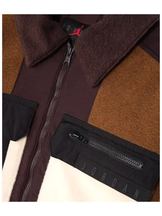 Women's Short Lifestyle Jacket for Winter Brown