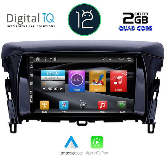 Digital IQ Sistem Audio Auto pentru Mitsubishi Eclipse Cross / Eclipsă 2018+ (Bluetooth/USB/AUX/WiFi/GPS/Apple-Carplay/Android-Auto/Partitură) cu Ecran Tactil 9"