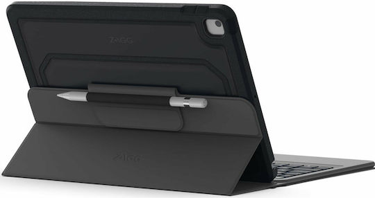 Zagg Rugged Messenger Flip Cover with Keyboard English US Black for iPad 2019/2020/2021 10.2''