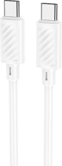 Hoco X88 USB 2.0 Cable USB-C male - USB-C 60W Λευκό 1m