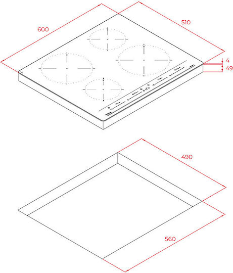 Teka Induction Cooktop Autonomous with Child Lock Function 60x51εκ.