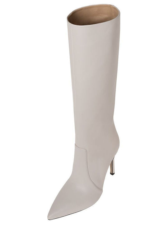 Γυναικείες Μπότες με Ψηλό Τακούνι Off White