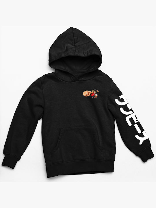 Monkey D Luffy Kapuzenpulli Ein Stück Schwarz 7810