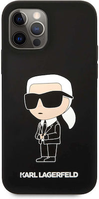 Karl Lagerfeld Iconic NFT Back Cover Σιλικόνης Μαύρο (iPhone 12 / 12 Pro)