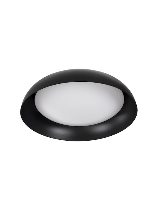 GloboStar Anatolia Μοντέρνα Μεταλλική Πλαφονιέρα Οροφής με Ενσωματωμένο LED σε Μαύρο χρώμα 60cm