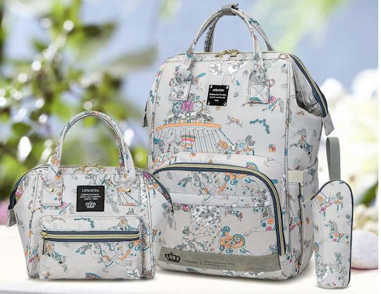 Lequeen Diaper Bag Gray 42x27cm.