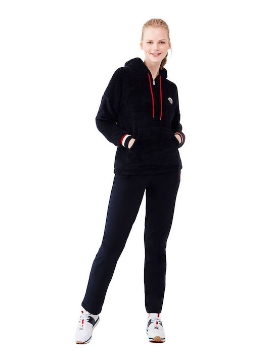 U.S. Polo Assn. Iarnă Pijama femei Fleece Sacou pijama Albastru marin 16618 USP16618-006