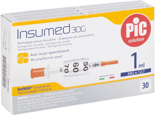 PiC Solution Шприци Инсулин 27G x 12.7мм 1мл 100бр