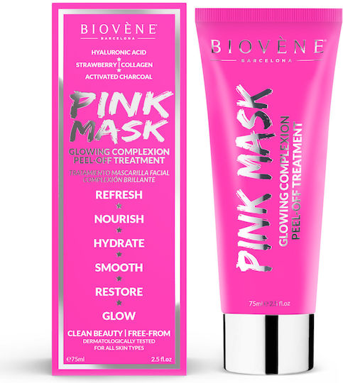 Biovene Pink Glowing Complexion Peel Off Treatment Μάσκα Προσώπου 75ml