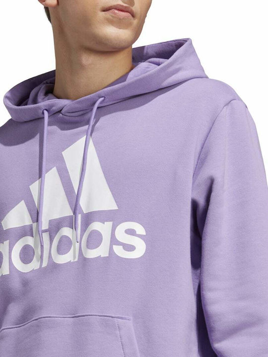 Adidas Men's Sweatshirt with Hood and Pockets Lilac